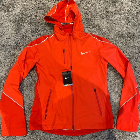red nike waterproof jacket